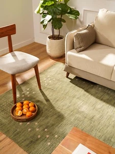 Eco-Friendly Hand Knotted Loom Wool Area Rug Contemporary Green BBH Homes BBL005 - Picture 1 of 143