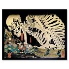 Painting Fantasy Scene Mitsukini Defies Skeleton Utagawa Kuniyoshi Framed Print