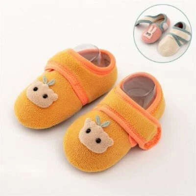 Bebés Niñas Niños Pequeños Antideslizantes Zapatillas Calcetines Niños Algodón Suave Zapatos Planos Foto 1 de 4