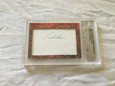 Gordon Cooper John Glenn 2018 Leaf Masterpiece Cut Signature signed card 1/1 JSA
