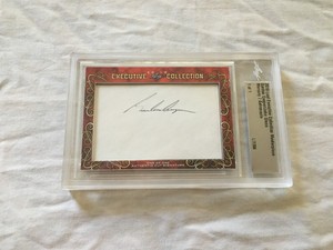 Gordon Cooper John Glenn 2018 Leaf Masterpiece Cut Signature signed card 1/1 JSA