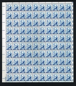 OddLots:™ 415-1283 • S C #1283B, 5¢ George Washington, (redrawn), Pane of 100 - Picture 1 of 1