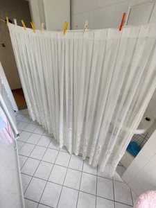 2x Spitzengardine Gardine aus Spitze Baumwolle - Bild 1 von 9