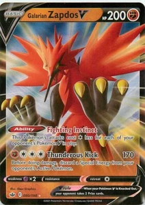 Juego de cartas coleccionables Pokémon Galarian Zapdos V Espada y escudo - Chilling Reign 080/198 Holo Ultra - Imagen 1 de 2