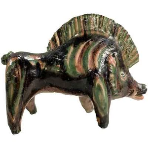 Escultura de cerámica de gres esmaltado Guido Gambone de un jabalí - Imagen 1 de 9