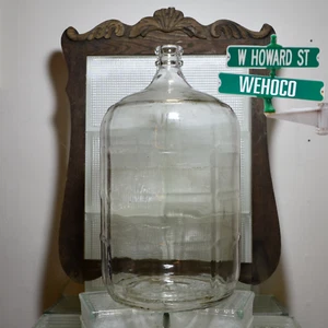 Vintage CRISA 5 Gallon Clear Glass Jug Bottle 18.9 LTS Carboy Made in Mexico - Picture 1 of 4