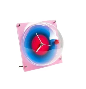 Space Age Barbie Pink Acrylic Dome Table Clock – Retro-Futuristic Luxury Decor - Picture 1 of 7