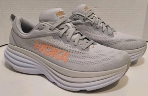 Women's HOKA One One Bondi 8 Running Shoe Sneaker Harbor Mist Lunar Rock Sz 9.5 - Picture 1 of 10