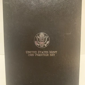 1989 S U S Mint PRESTIGE Silver Proof Set w/ Silver Dollar Box COA - Bild 1 von 14