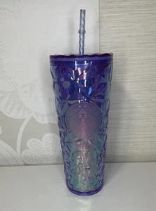 Starbucks Prism Diamond Iridescent Unicorn Clear Cold Cup 24 oz Venti New - Picture 1 of 5