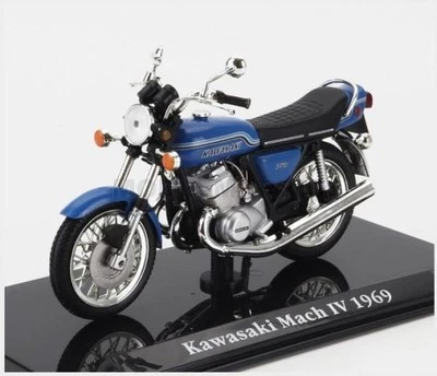 EDICOLA AHCMB111 KAWASAKI - MACH IV 1969 - BLUE BLACK - 1/24 - Immagine 1 di 2