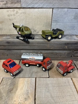 Lote de juguetes de colección Buddy L Texaco Brute Friendly Highway Set Tanker 1978 HBC Foto 1 de 4