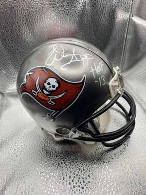 Buccaneers Warren Sapp "HOF 13" Authentic Signed Speed Mini Helmet BAS Witnessed - Image 1 of 2
