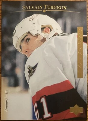 1995-96 Upper Deck Electric Ice Gold RARE Sylvain Turgeon #177 Ottawa Senators - Image 1 of 3