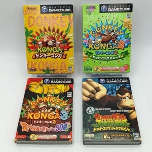 Nintendo Gamecube Donkey Konga 1 2 3 Jungle Beat Japanese Complete In Box NTSC-J - Picture 1 of 21