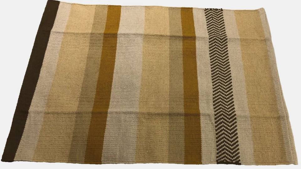 Alfombra de yoga Hugger Mugger beige tostado marrón caqui arena tejido apretado sin usar Foto 1 de 3