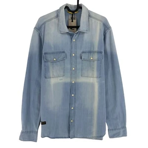 Camel Active Blue Indigo Dyed Denim Regular Fit Shirt Size M - Picture 1 of 12