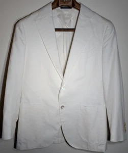 SUITSUPPLY La Spalla / Brescia Anzug Herren 38 32x26 Seersucker weiß 2-teilig - Bild 1 von 17