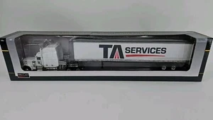 SPECCAST 1/64 WHITE PETERBILT 379 W/ 53' VAN TRAILER SEMI TRUCK TA Services - Picture 1 of 9