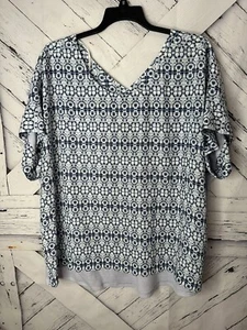Camisa para mujer Jones New York manga corta estampada 3X - Imagen 1 de 8