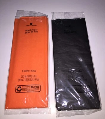 PAPEL DE SEDA SALUDOS AMERICANOS COLORES HALLOWEEN NARANJA O NEGRO COMPRA MÁS AHORRA $ Foto 1 de 3