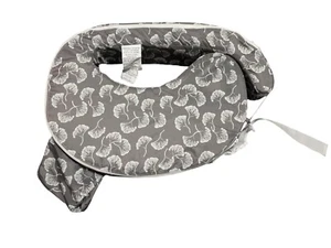 MY BREAST FRIEND NURSING PILLOW AND SLIPCOVER GRAY WITH WHITE PATTERN B13 - Picture 1 of 2