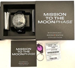 Omega x Swatch Mission To The Moonphase Black New In Box April 8th Release - Picture 1 of 8