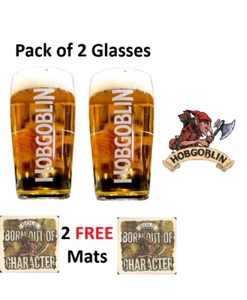 Hobgoblin Glasses (2pcs) Hobgoblin Pint glass Hobgoblin Pint glasses Hobgoblin - Picture 1 of 15