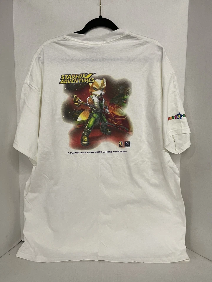 Camisa Promocional Starfox Adventures Nintendo Game Cube Toys R Us XL NOS Star Fox Foto 1 de 4
