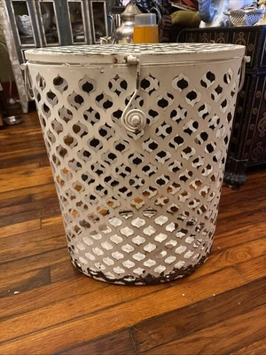 Vintage MCM Metal Clothes Hamper  - Image 1 of 4