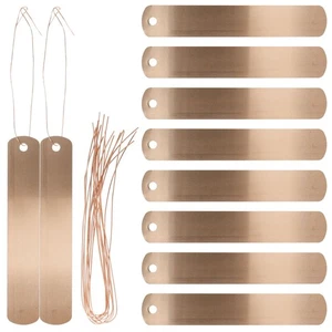 Etiquetas de metal para exteriores de 10 piezas de etiquetas de plantas de cobre para bricolaje - Imagen 1 de 12