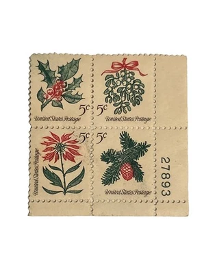 1964 5c Christmas MNH Stamp Block #1254/1257 - Image 1 of 2