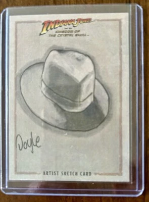Indiana Jones Kingdom Of the Crystal Skull Kevin Doyle Signed Sketch Card 1/1 - Image 1 of 3