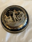 Vintage  Artemis  Trinket Jewelry Dish 24ct Gold Trim Handmade in Greece