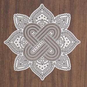 Mandala Abstract Knot Square Cutting Die – Asian Inspired - Picture 1 of 5