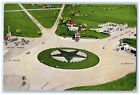 1940 Air View Waco Circle Highways Exterior Waco Texas Vintage Antique Postcard