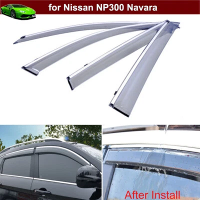 Дефлекторный козырек на окно автомобиля для Nissan NP300 Navara 2016-2026 годов выпуска защита от дождя - Изображение 1 из 4