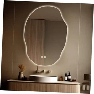 LED Bathroom Mirror with Lights, 25 x 35 Inch Led Bathroom 35"L x 25"W Clear - Picture 1 of 8