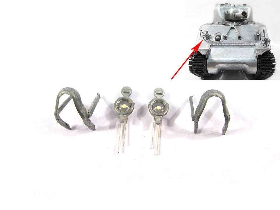 Mato 1/16 M4 Sherman RC Tank Metal Guards with LED Headlights MT167 - image 1 of 1