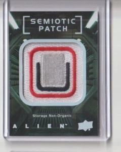 Upper Deck Alien Movie Semiotic Patch Trading Card #SP25 Storage Non Organic - Picture 1 of 2