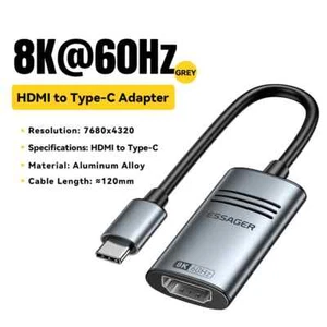 Adaptador HD HDMI a USB tipo C para iPhone 15 14 MacBook 8K@60Hz convertidor de cable - Imagen 1 de 10