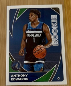 2020-21 Panini NBA Sticker & Card Collection #402 Anthony Edwards Rookie Sticker