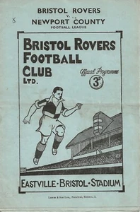 BRISTOL ROVERS V NEWPORT COUNTY ~ 23 DE SEPTIEMBRE DE 1950 - Imagen 1 de 2