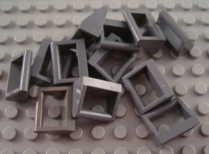 LEGO Lot of 12 Dark Bluish Gray 1x2 Handle Specialty Tile Pieces - Picture 1 of 1