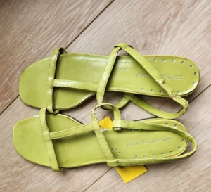 Montego Bay Club Lime Green Strappy Sandal Size 8 - Picture 1 of 4