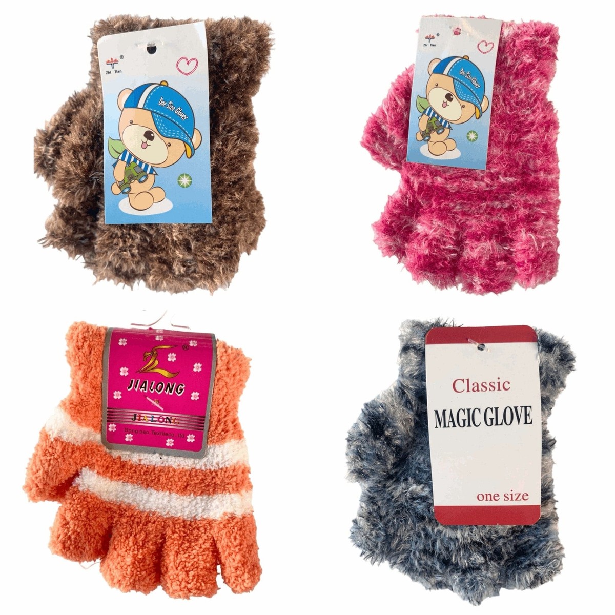 3 Pares De Guantes Sin Dedos Para Niños - Convertibles Con Solapa, Tejidos De Invierno, Para 5 A 12 Años