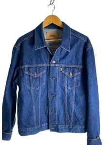 Levi s Denim Jacket 70606 07 L Size Dark Blue Indigo Blue Orange Tab Jeans 70606 - Picture 1 of 4