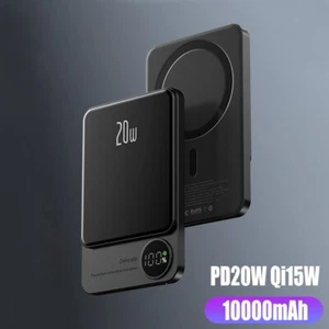 10000mAh Magnetic Power Bank PD20W 15W Wireless Fast Charger External Battery - Photo 1 sur 29