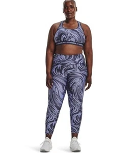 Under Armour Leggings Women's XXXL Black Purple Zebra AOP Ankle New - Picture 1 of 5