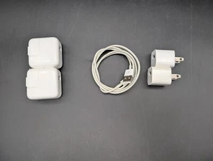 Genuine Apple 10W USB Power Adapter Charger A1357 + 5W Lot iPhone iPad Brick - Picture 1 of 6